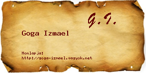 Goga Izmael névjegykártya